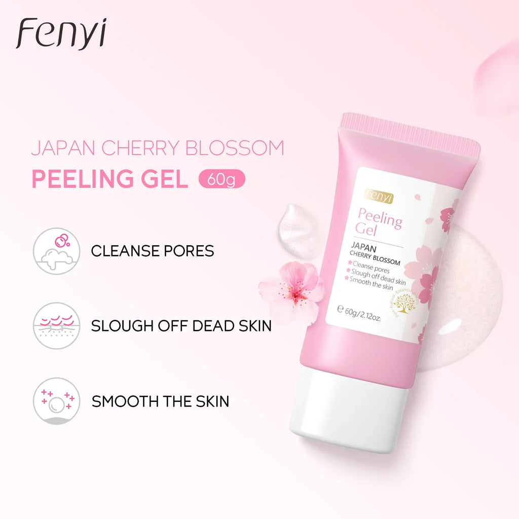 Sakura Face Deep Cleaning Exfoliating Gel – Whitening, Moisturising & Skin Repair Facial Scrub 60g