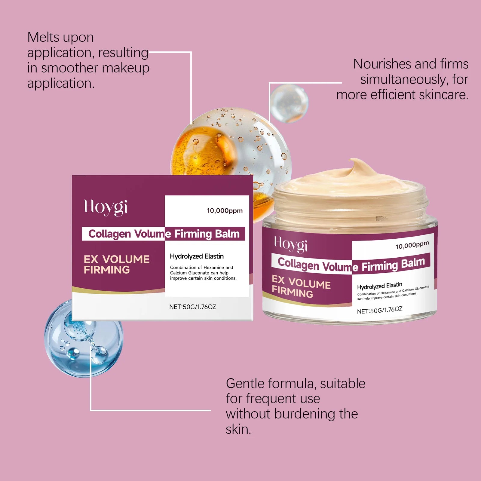 Calcium Skincare Set -Anti Aging Firming Serum Cream Fade Fine Lines Brighten Eye Patches Multi Balm Collagen Boosting Face Care