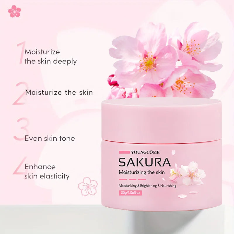 Sakura Cherry Blossom Essence Cream – Anti-Aging Moisturiser for Dry & Rough Skin