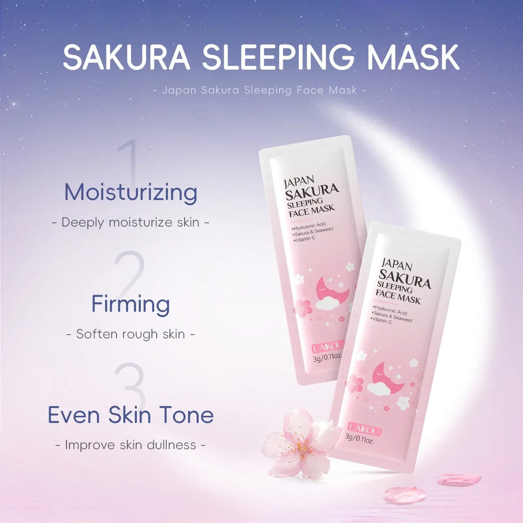 24-Piece Sakura Skin Care Set – Eye & Lip Masks, Serum, Mud Masks, Cleanser, Toner, Essence & Cream