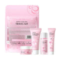 Sakura Skin Care Gift Set – Cleanser, Serum, Eye Cream, Essence Cream & Travel Kit for Women